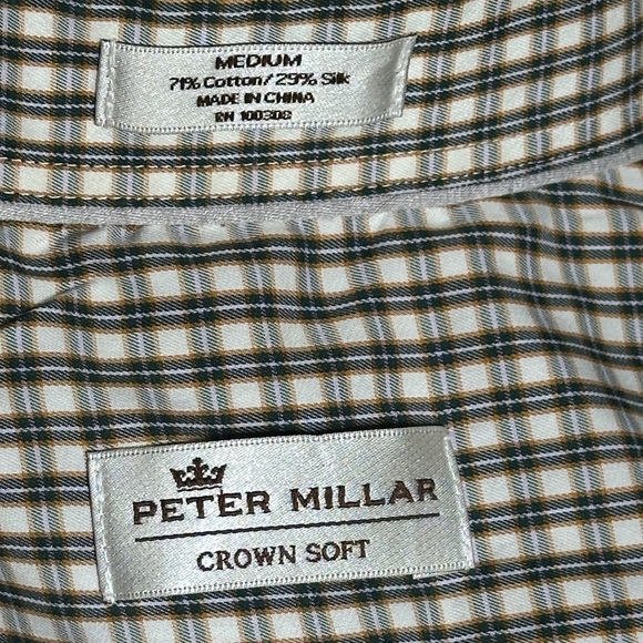 Peter Millar Crown Soft Button Down Dress Shirt - Size Medium - Picture 3 of 8